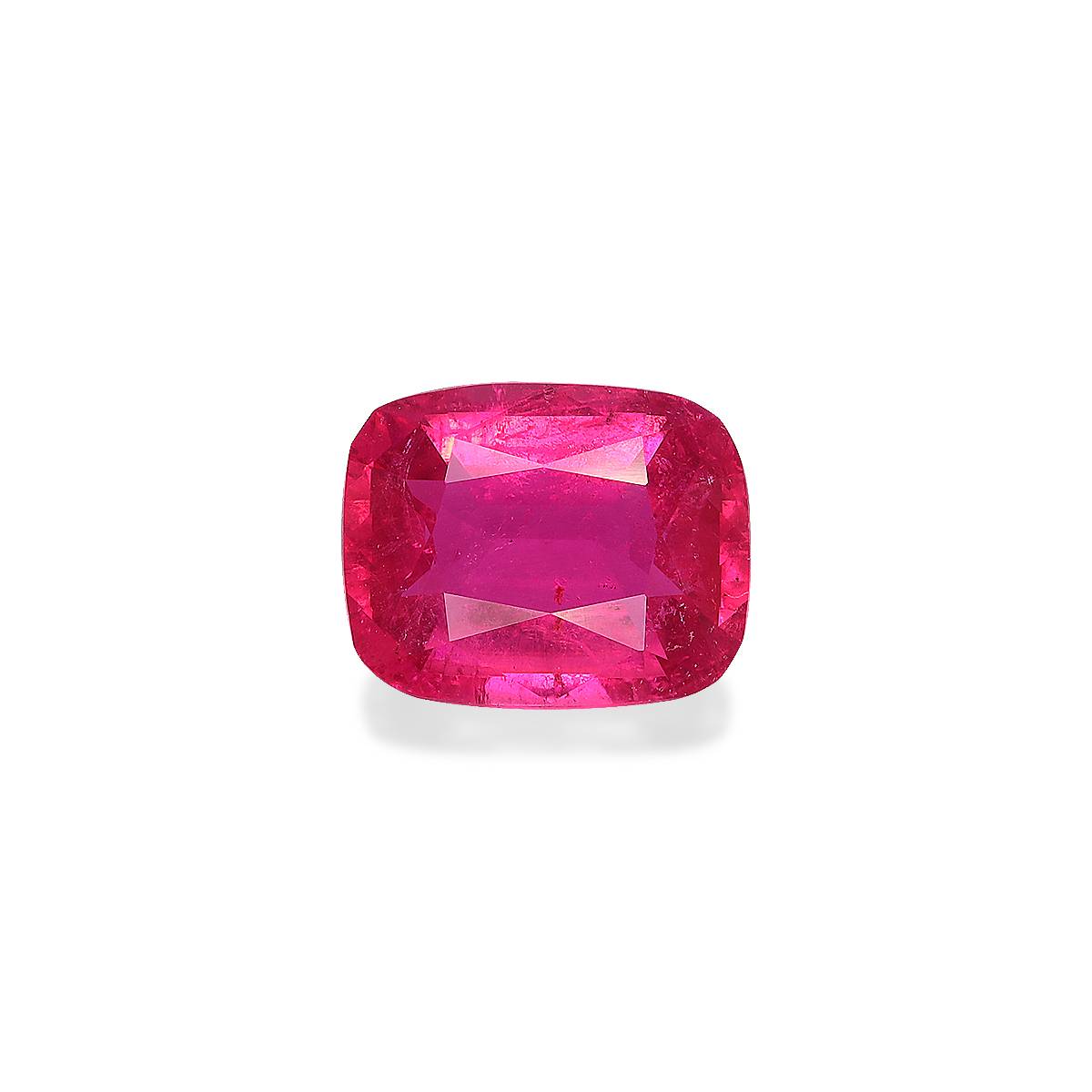 fuscia pink rubellite tourmaline, 2.47ct cushion cut — main view