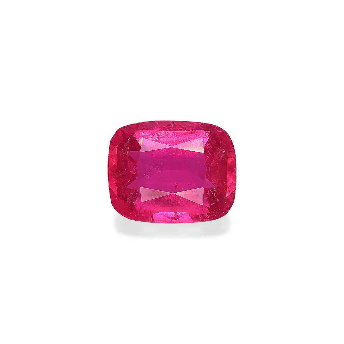 fuscia pink rubellite tourmaline, 2.47ct cushion cut — main view