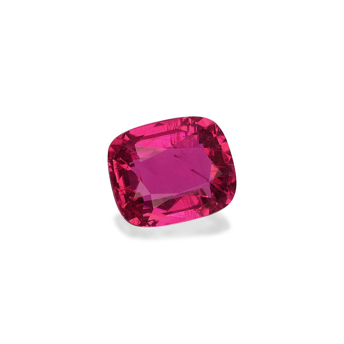 fuscia pink rubellite tourmaline, 1.74ct cushion cut — view 3