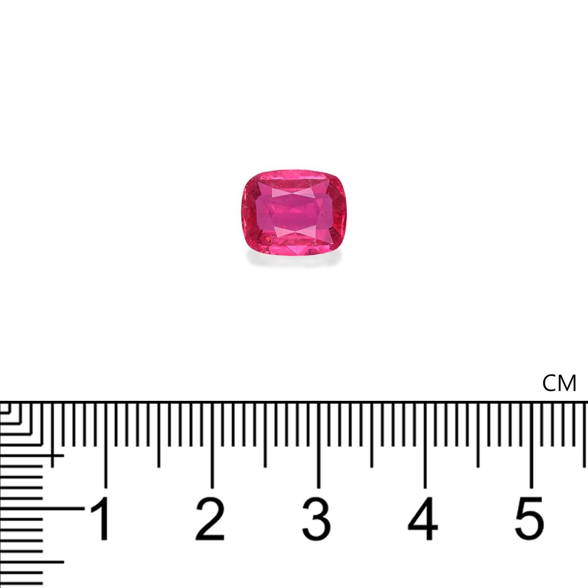 bubblegum pink rubellite tourmaline, 2.59ct cushion cut — view 4