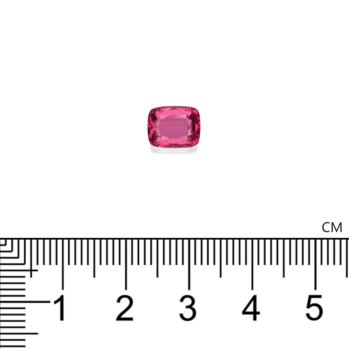 bubblegum pink rubellite tourmaline, 1.69ct cushion cut — view 4