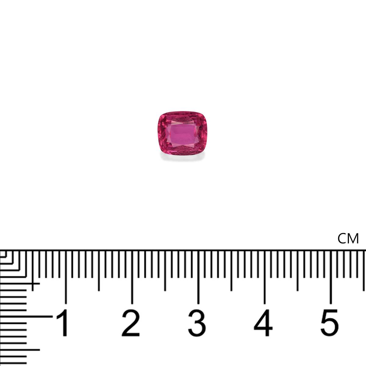 bubblegum pink rubellite tourmaline, 1.51ct cushion cut — view 4