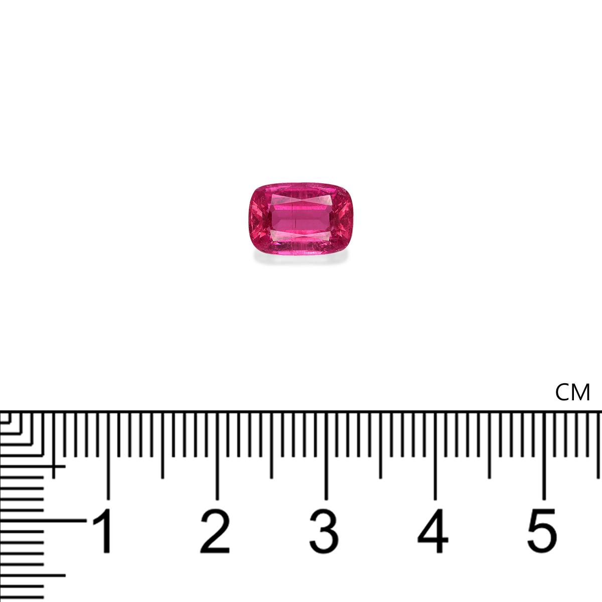 fuscia pink rubellite tourmaline, 2.44ct cushion cut — view 4