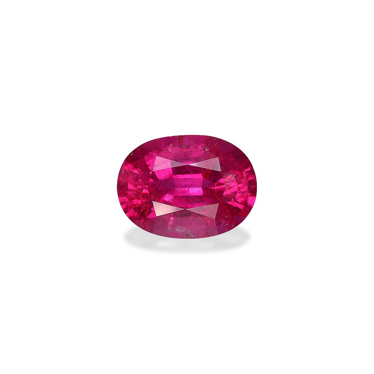 Vivid pink rubellite tourmaline, 7.3ct oval cut — main view