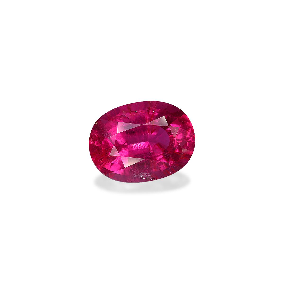 Vivid pink rubellite tourmaline, 7.3ct oval cut — view 3