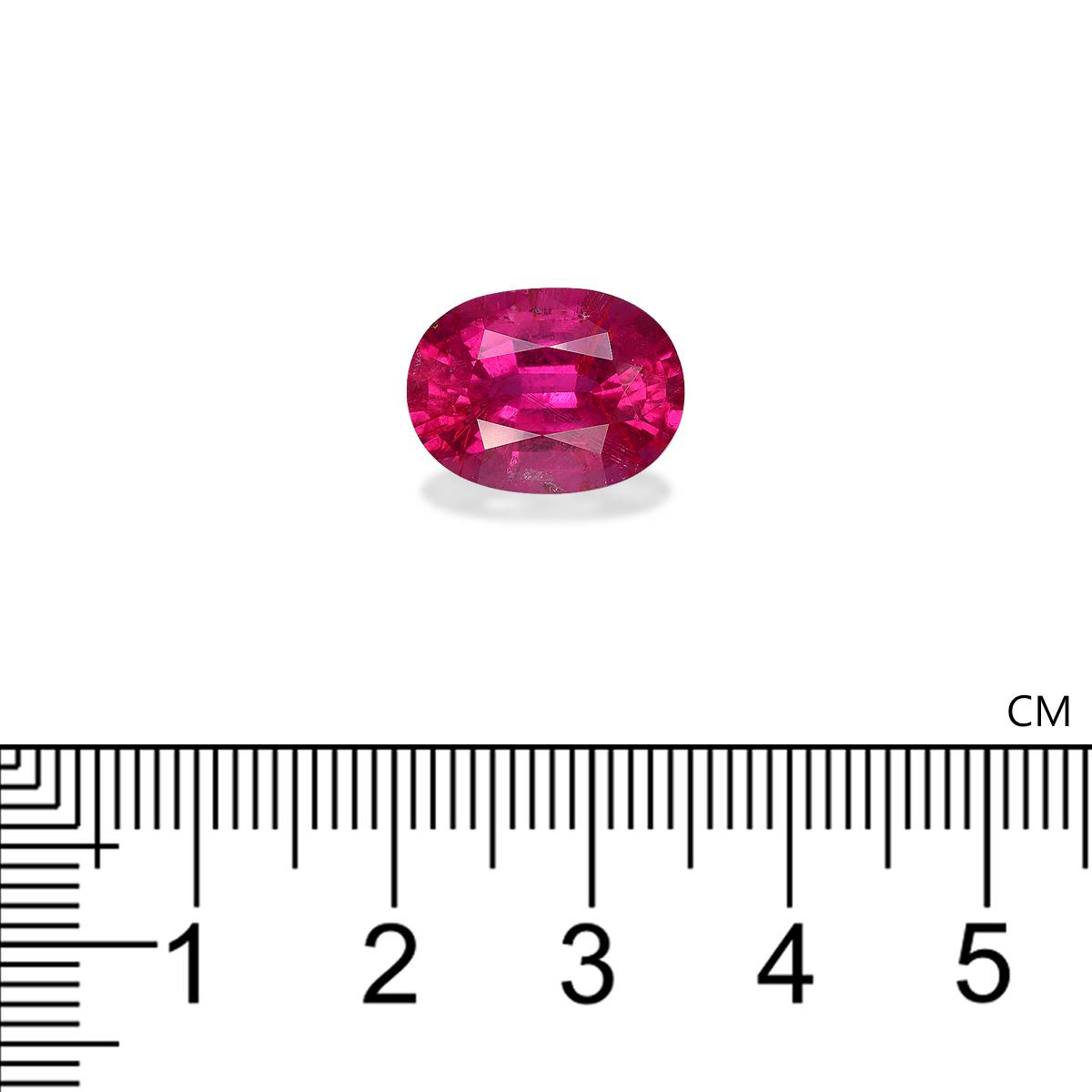 Vivid pink rubellite tourmaline, 7.3ct oval cut — view 4