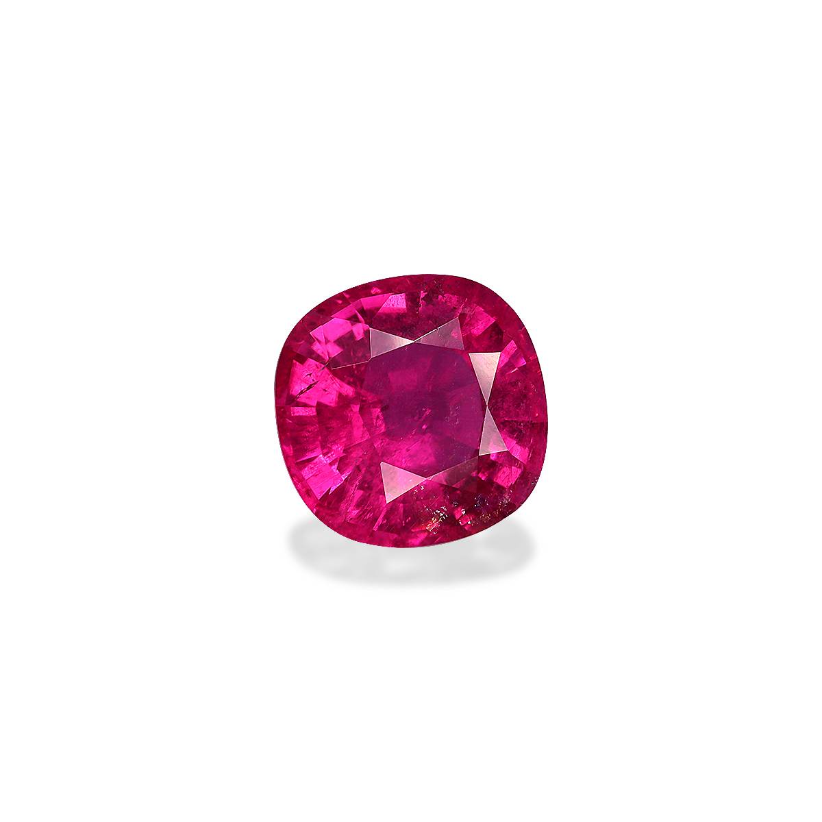 fuscia pink rubellite tourmaline, 6.22ct cushion cut — view 3