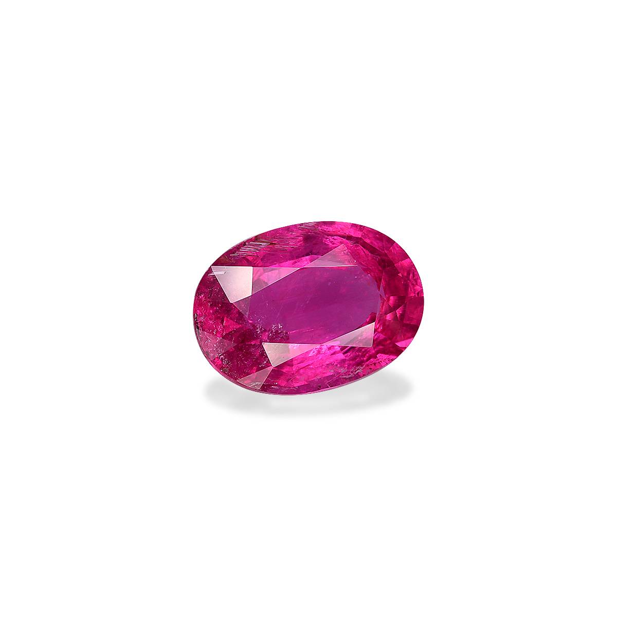 fuscia pink rubellite tourmaline, 5.48ct oval cut — view 3