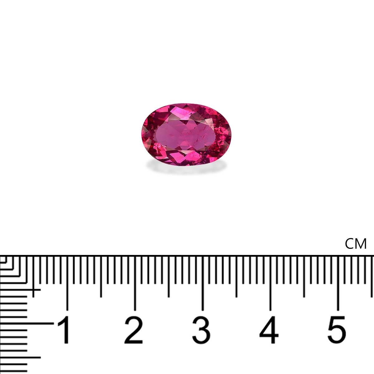 fuscia pink rubellite tourmaline, 4.2ct oval cut — view 4
