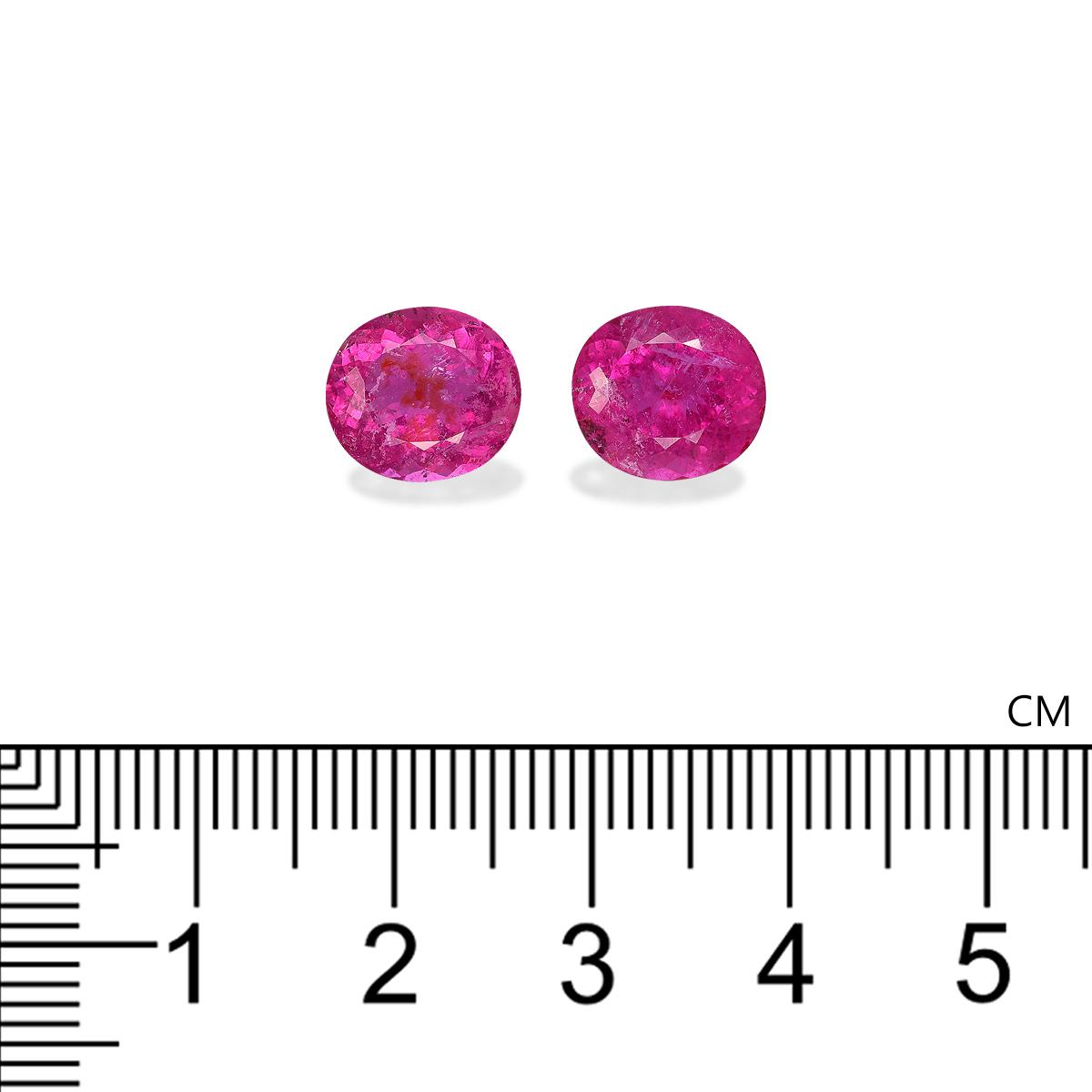fuscia pink rubellite tourmaline, 6.29ct oval cut — view 4