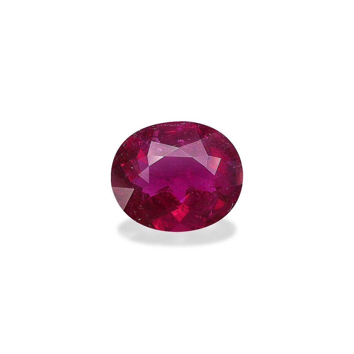 Vivid pink rubellite tourmaline, 6.03ct oval cut — main view