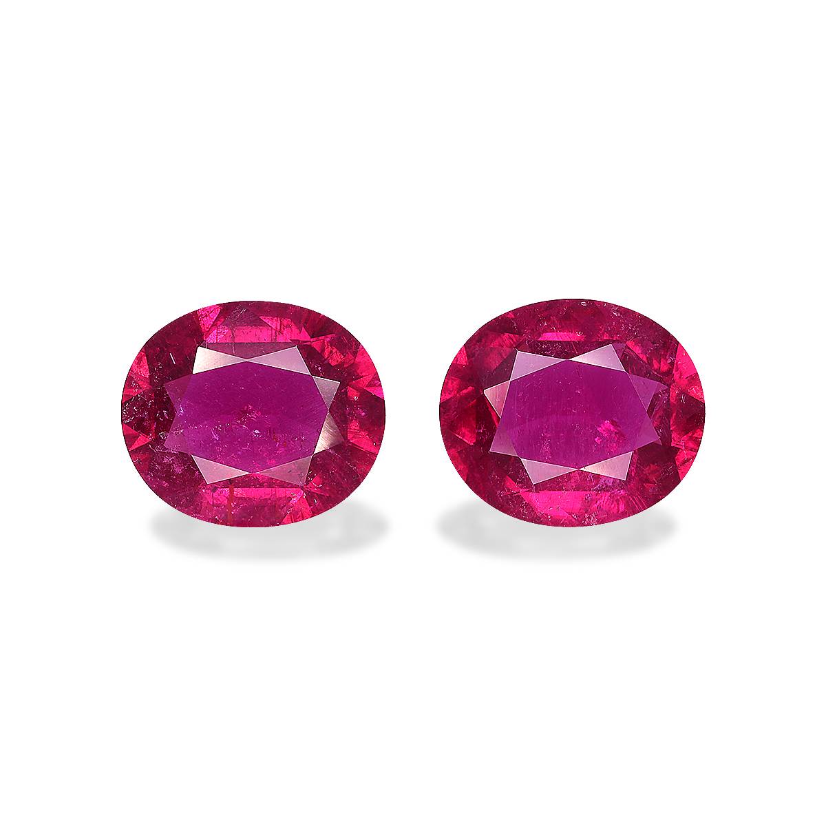 Vivid Pink Rubellite Tourmaline 10.43ct - 14x12mm Pair
