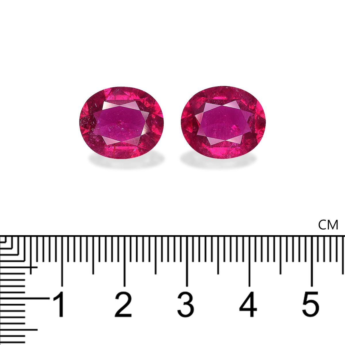 Vivid pink rubellite tourmaline, 10.43ct oval cut — view 4