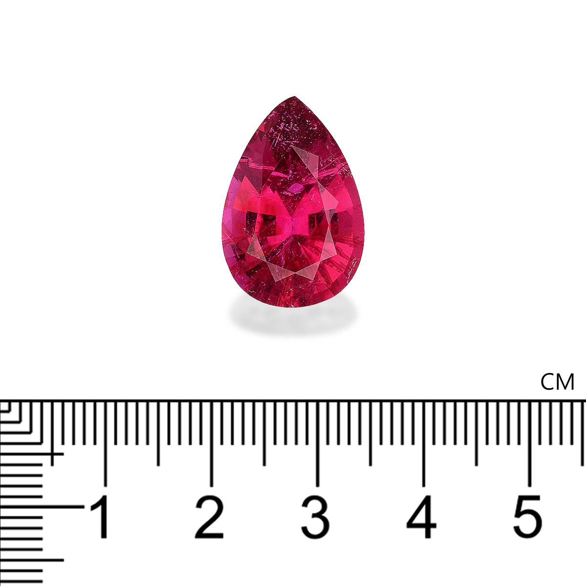 fuscia pink rubellite tourmaline, 3.25ct pear cut — view 4