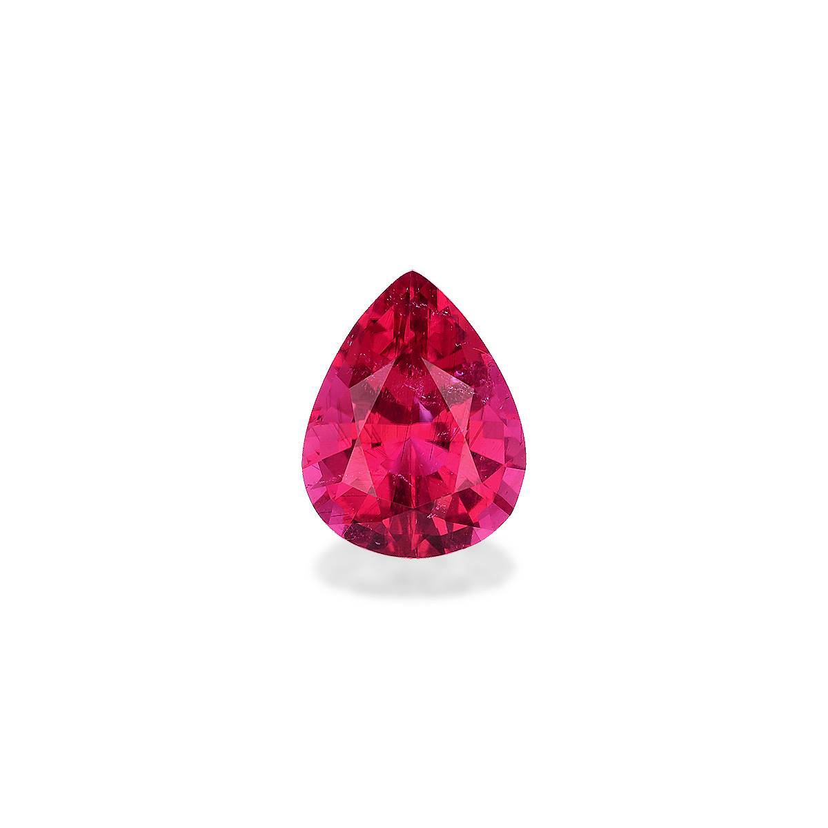 fuscia pink rubellite tourmaline, 3.22ct pear cut — main view