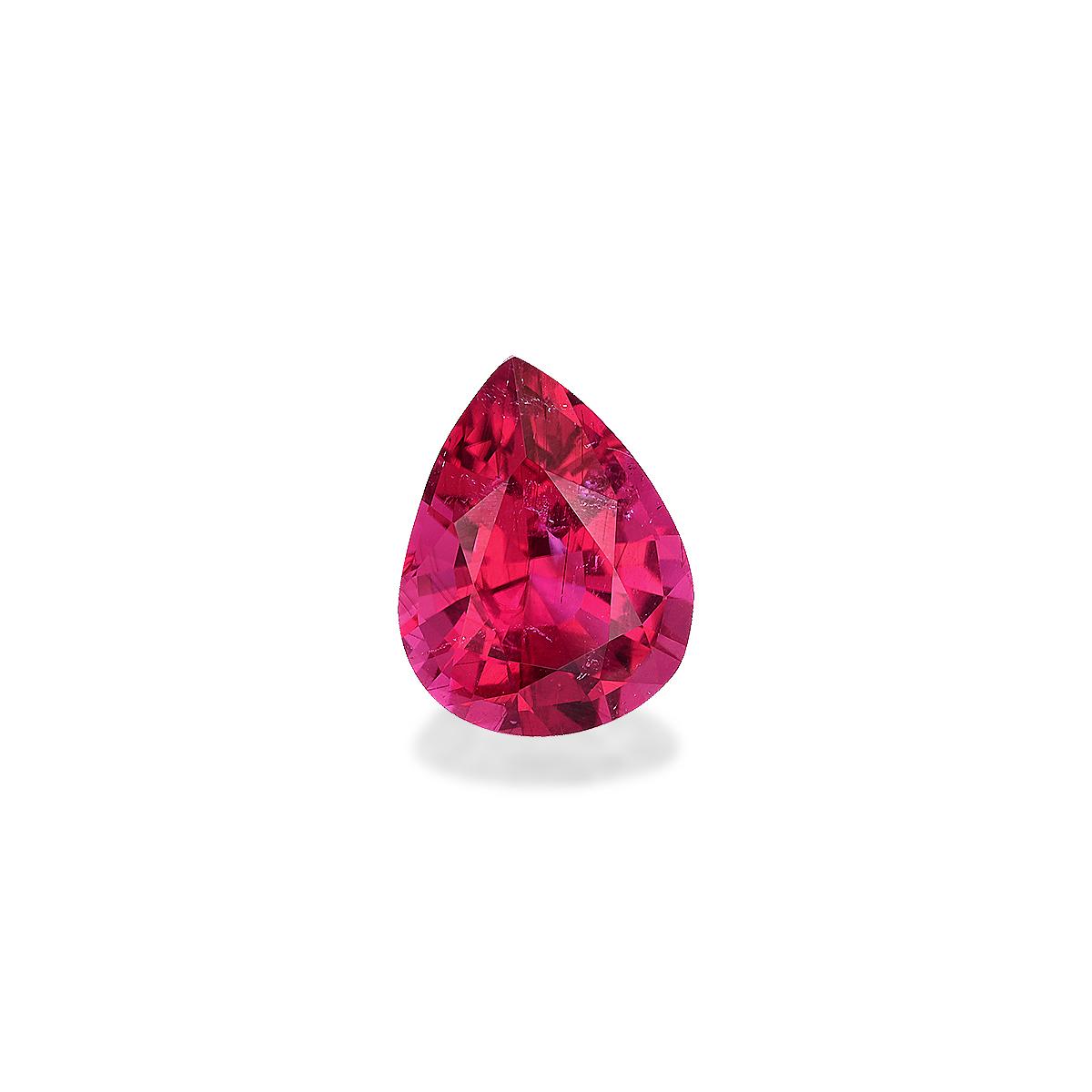 fuscia pink rubellite tourmaline, 3.22ct pear cut — view 3
