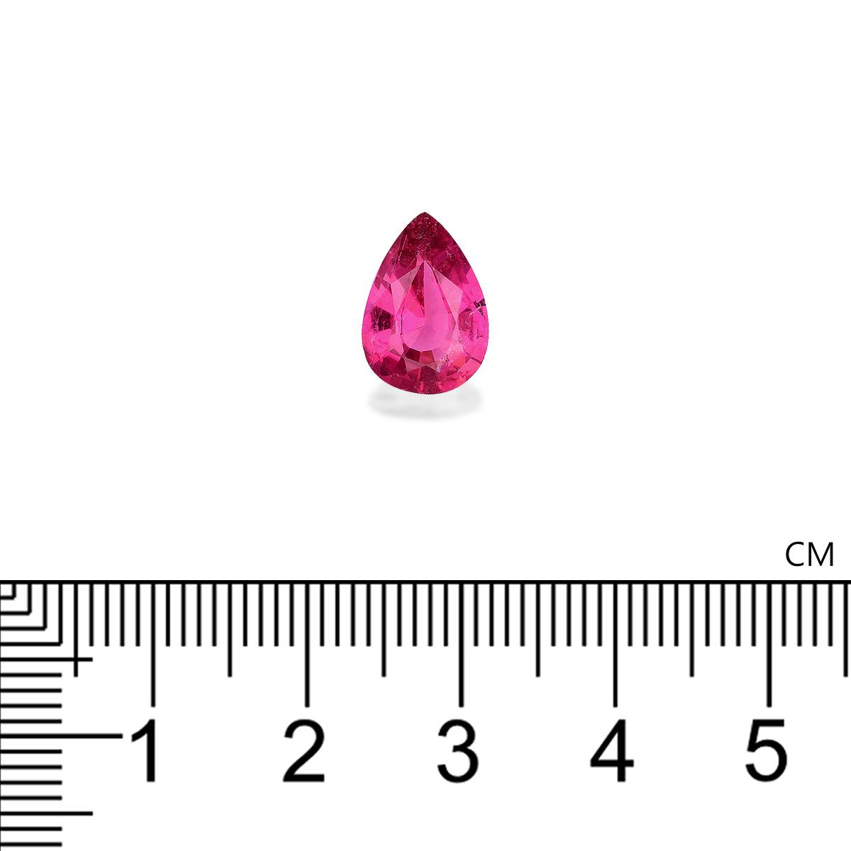 bubblegum pink rubellite tourmaline, 2.42ct pear cut — view 4