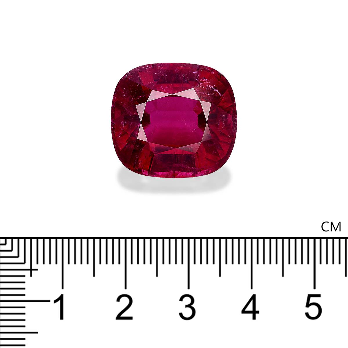 rubellite tourmaline, 34.3ct cushion cut — view 4