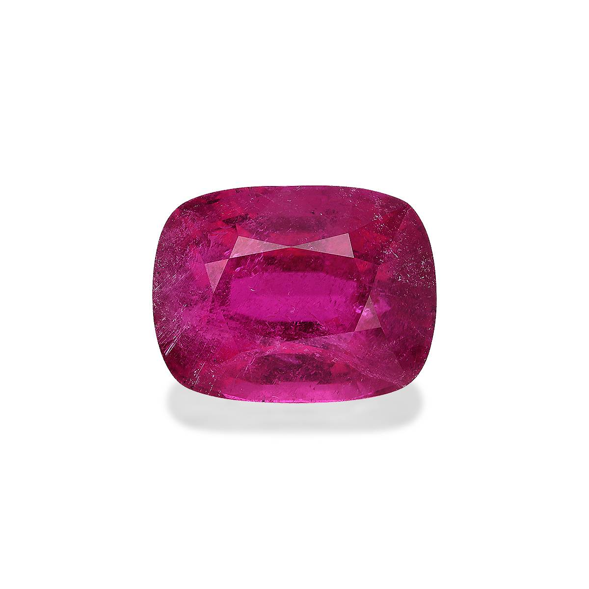 Vivid pink rubellite tourmaline, 62.52ct cushion cut — main view