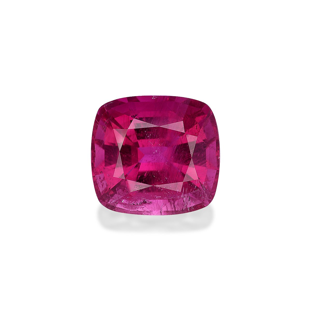 Vivid pink rubellite tourmaline, 44.75ct cushion cut — main view