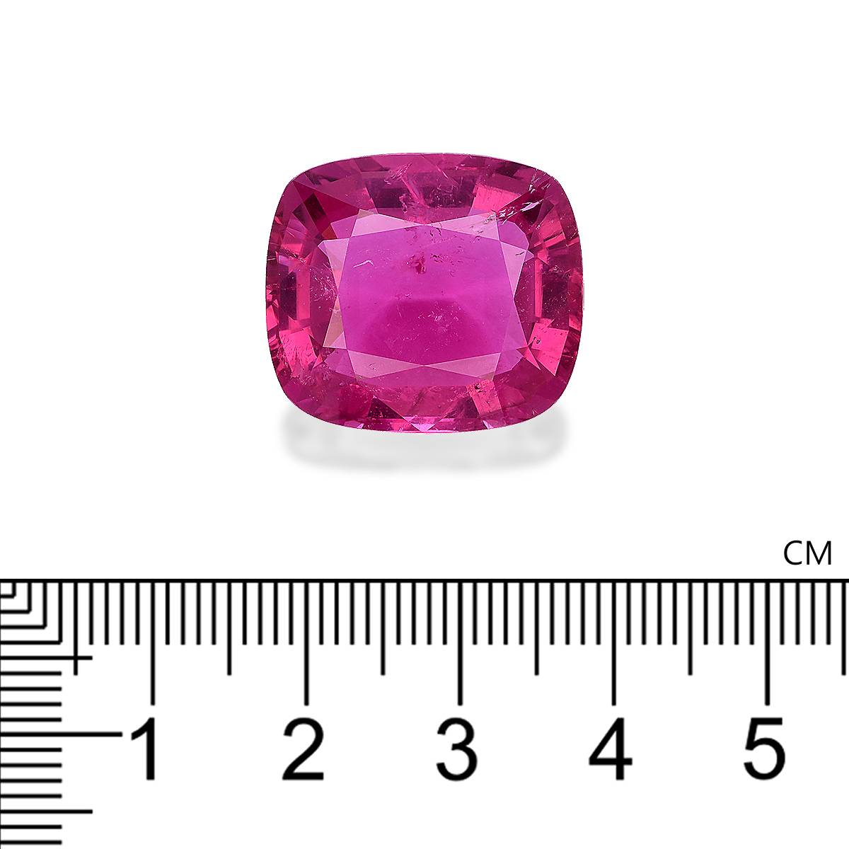 fuscia pink rubellite tourmaline, 29.34ct cushion cut — view 4