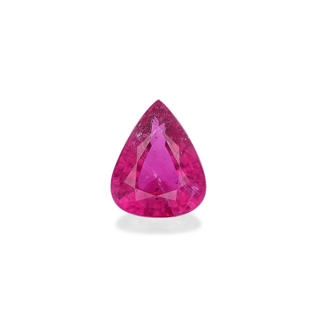 fuscia pink rubellite tourmaline, 20.63ct pear cut — main view