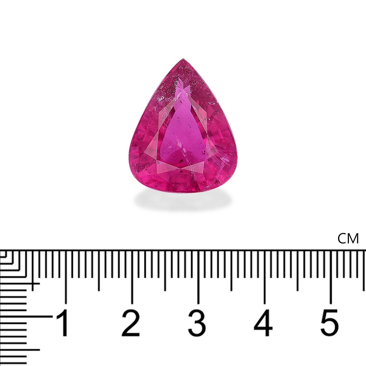 fuscia pink rubellite tourmaline, 20.63ct pear cut — view 4