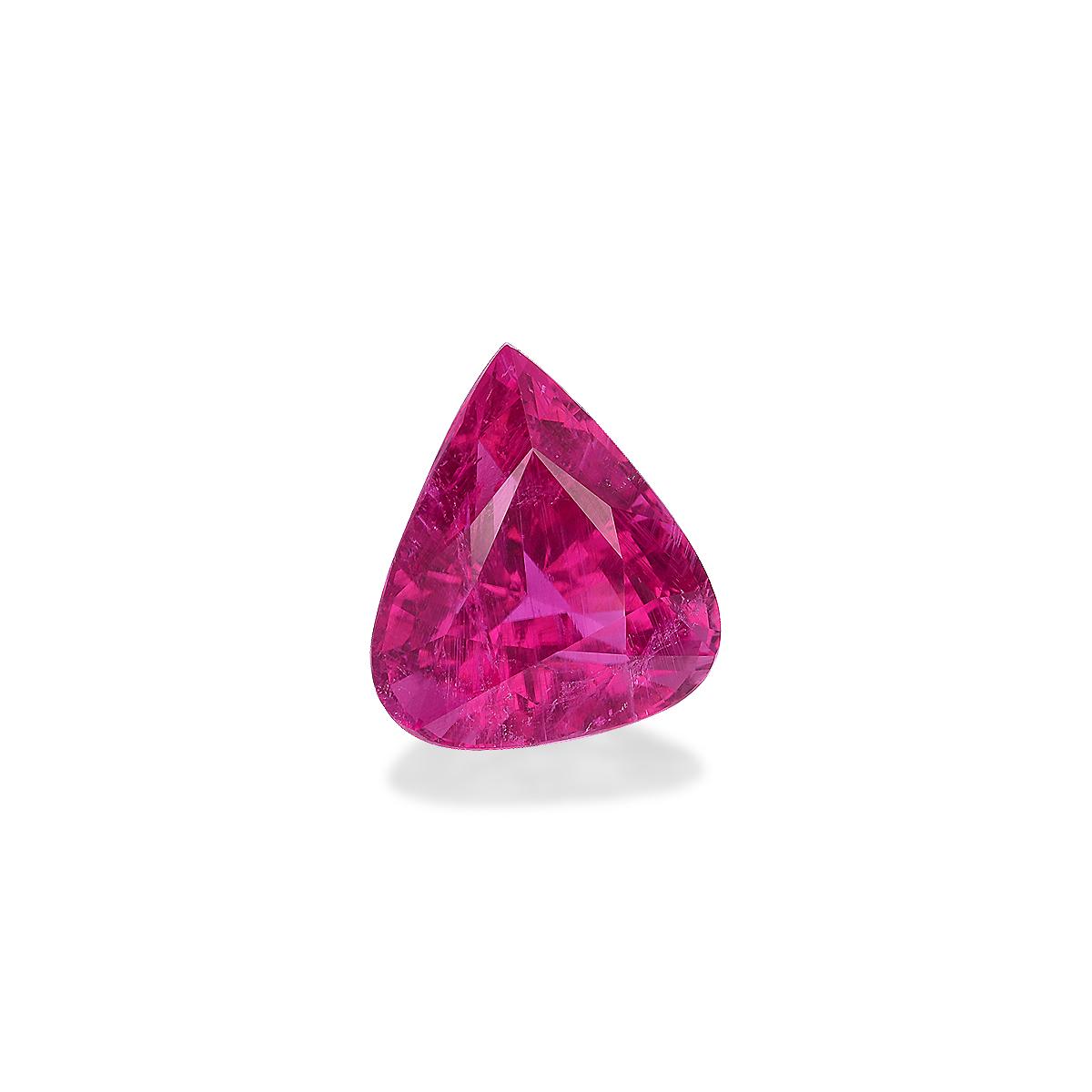 fuscia pink rubellite tourmaline, 19.39ct pear cut — view 3