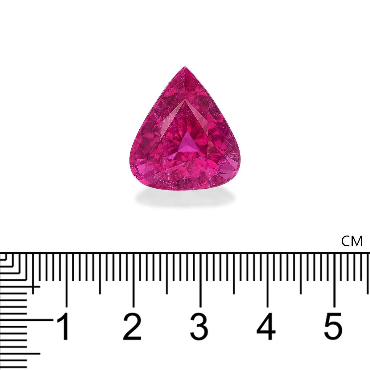 fuscia pink rubellite tourmaline, 19.39ct pear cut — view 4