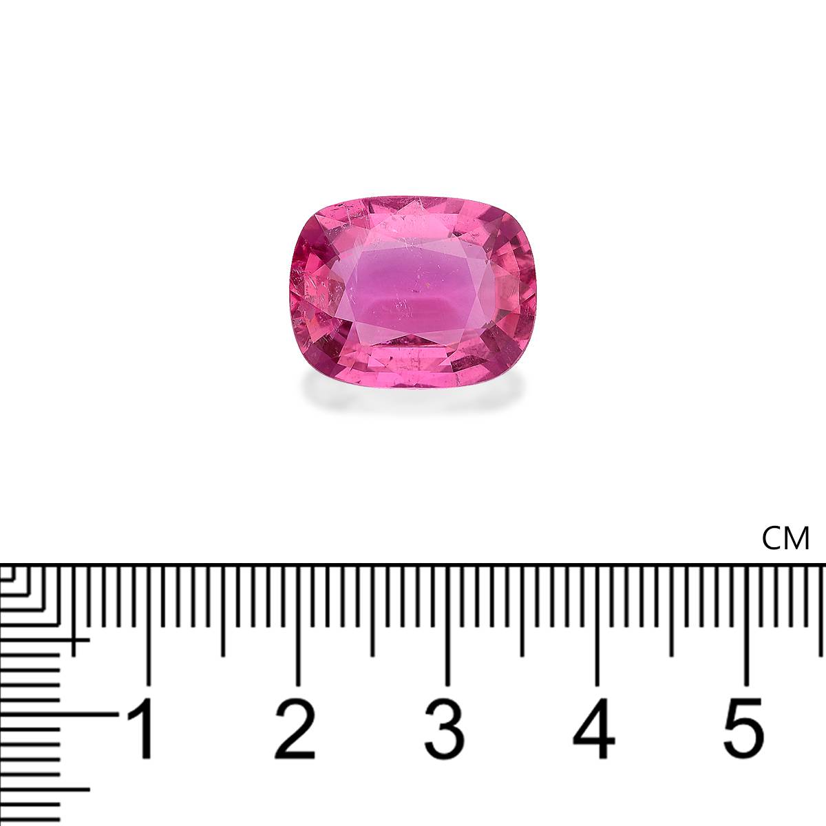 bubblegum pink rubellite tourmaline, 10.61ct cushion cut — view 4