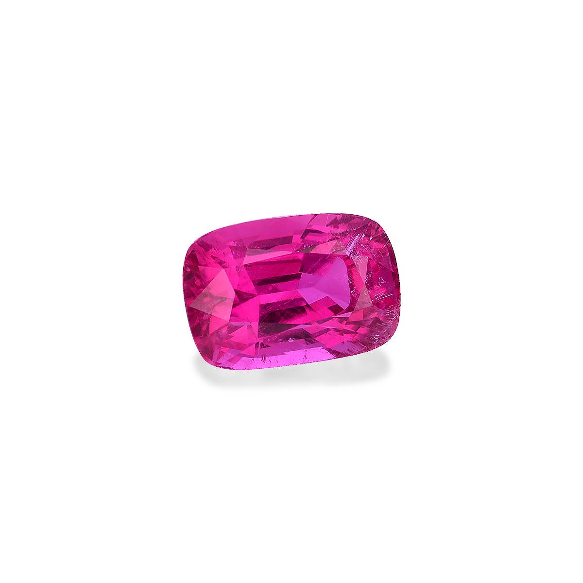 fuscia pink rubellite tourmaline, 17.28ct cushion cut — view 3