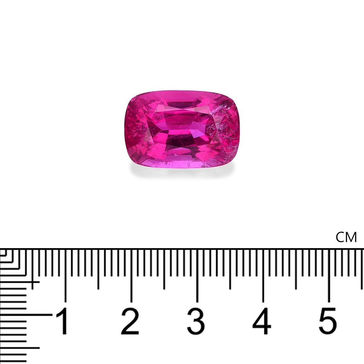 fuscia pink rubellite tourmaline, 17.28ct cushion cut — view 4