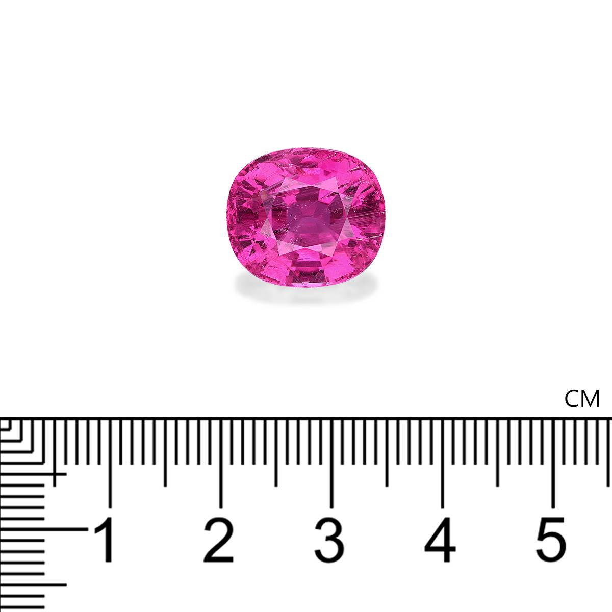 bubblegum pink rubellite tourmaline, 11.83ct cushion cut — view 4
