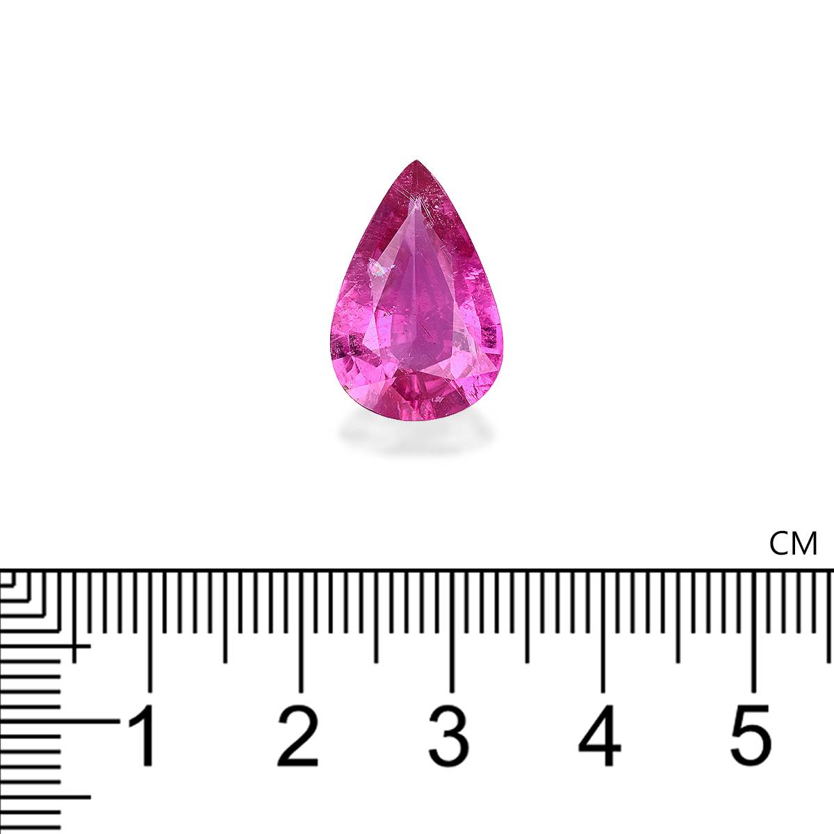 bubblegum pink rubellite tourmaline, 6.64ct pear cut — view 4