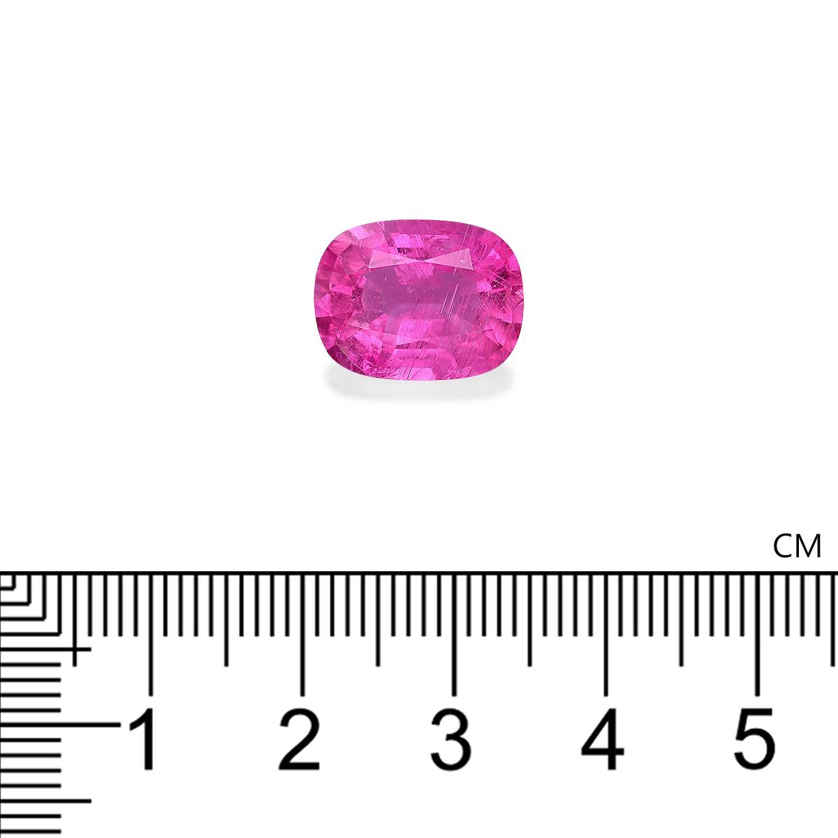 bubblegum pink rubellite tourmaline, 6.37ct cushion cut — view 4