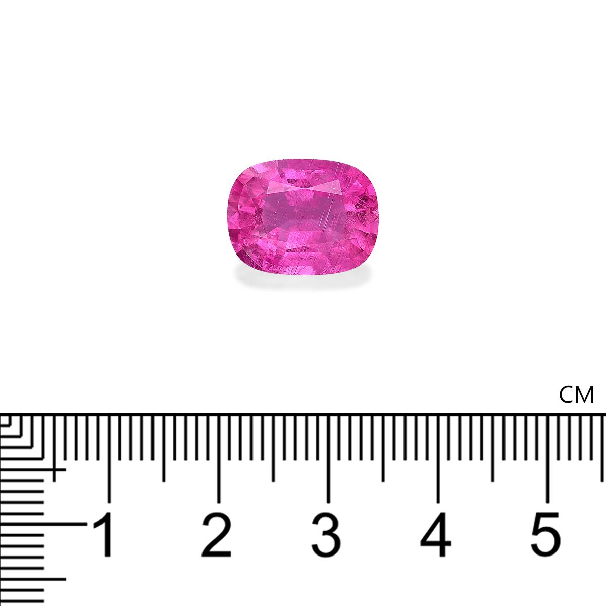 bubblegum pink rubellite tourmaline, 6.37ct cushion cut — view 4