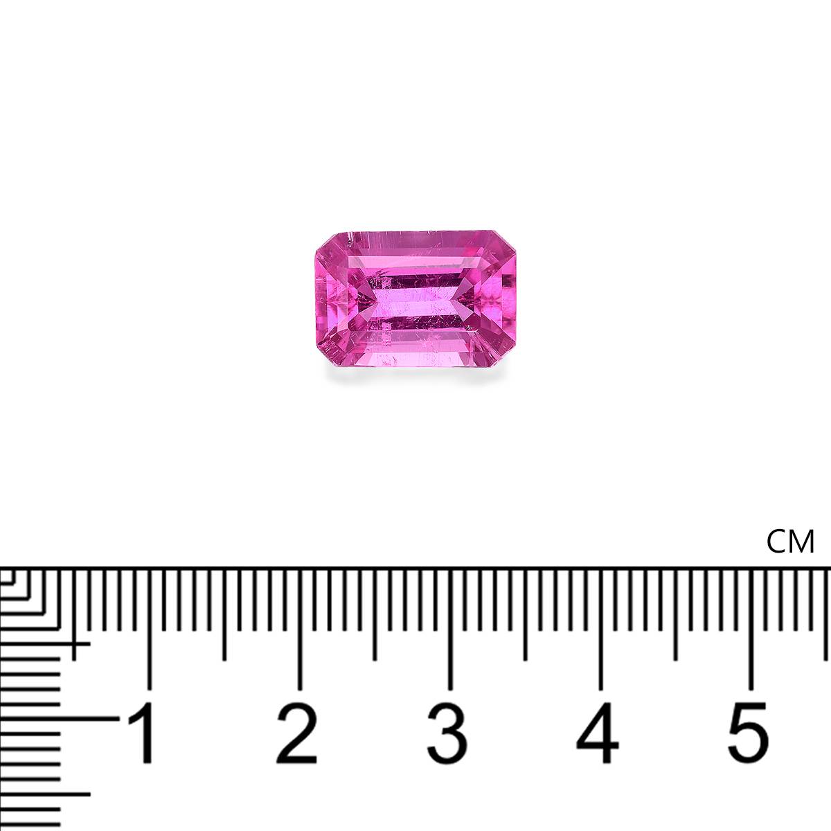 bubblegum pink rubellite tourmaline, 5.73ct rectangular cut — view 4