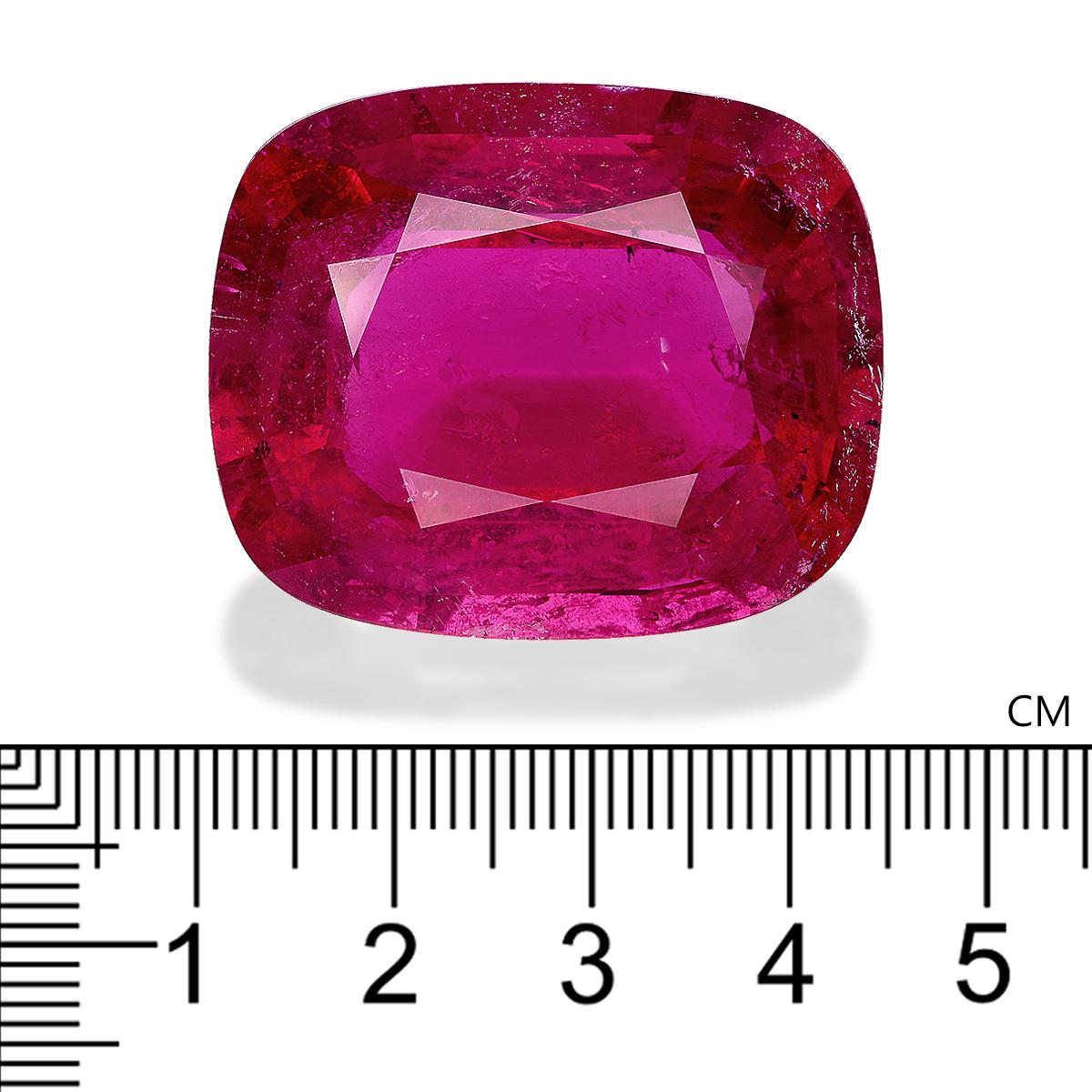 Vivid pink rubellite tourmaline, 113.61ct cushion cut — view 4