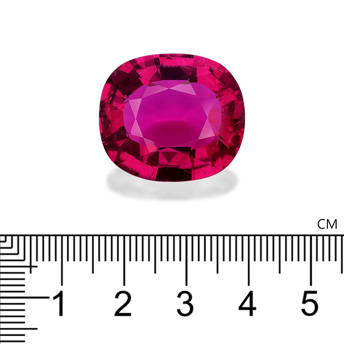 Vivid pink rubellite tourmaline, 35.59ct cushion cut — view 4