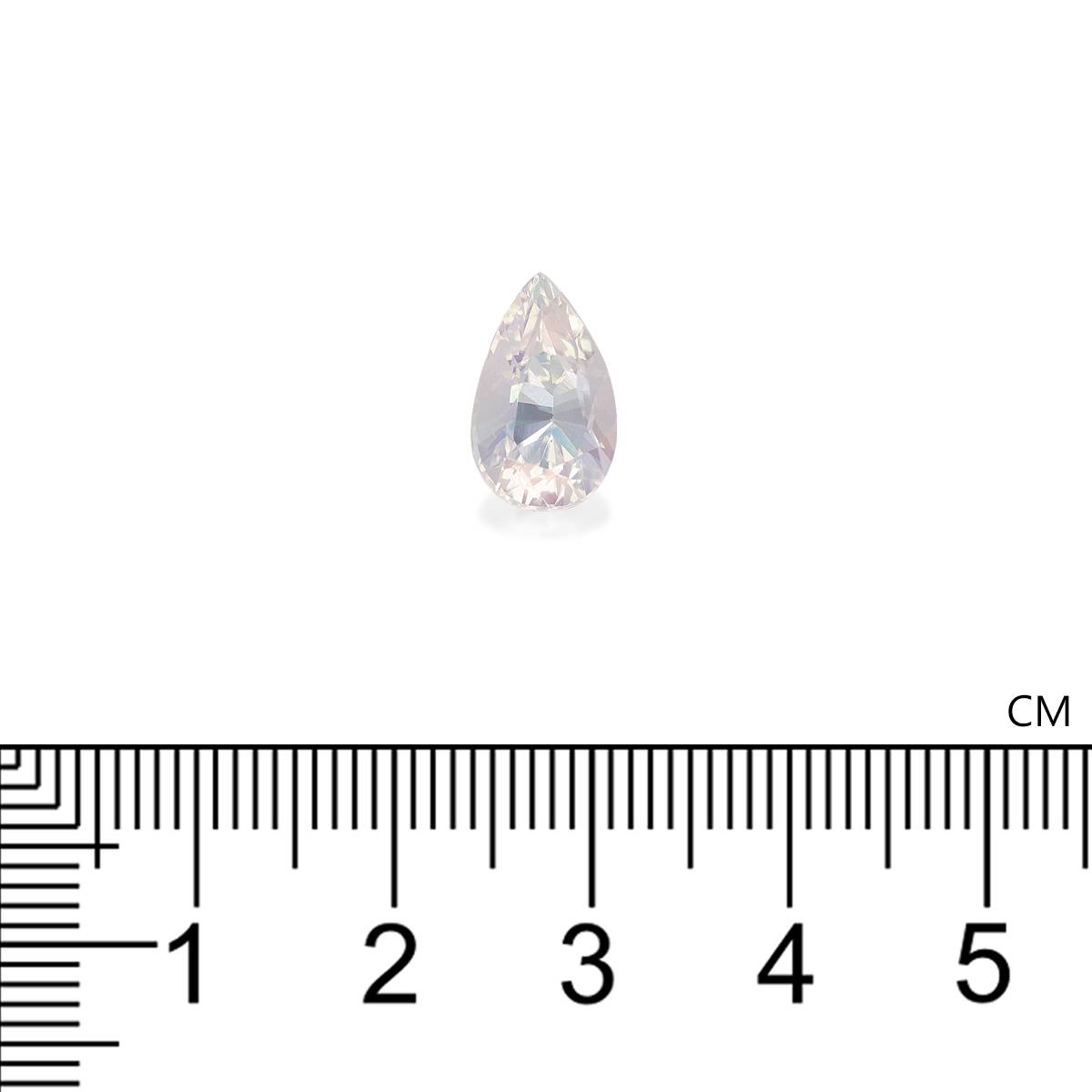 mixed colour rainbow moonstone, 3.45ct pear cut — view 4
