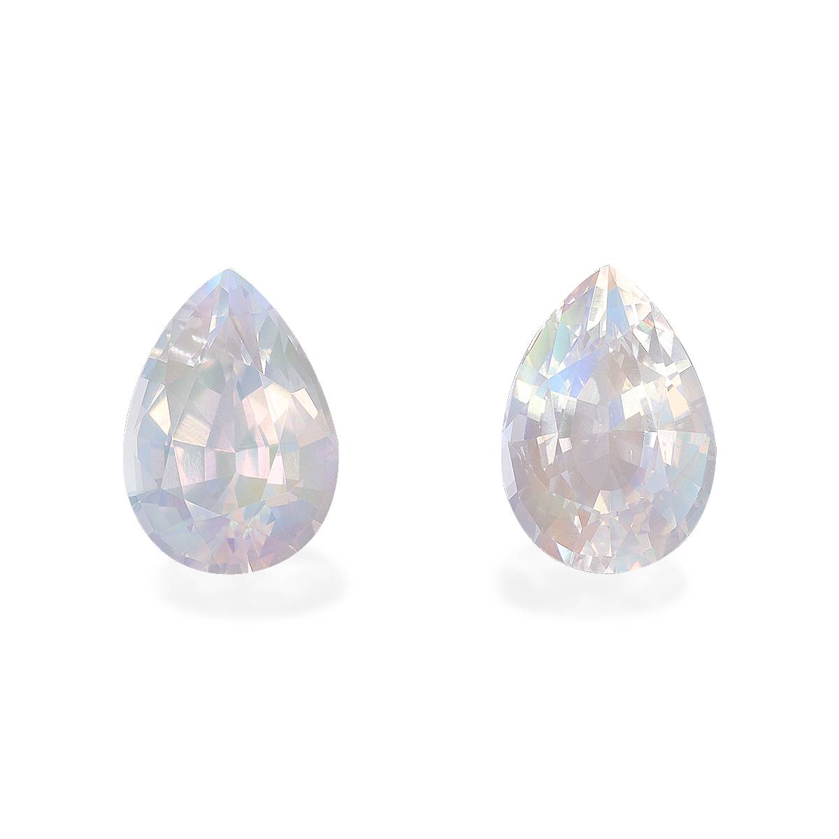 Mixed Colour Rainbow Moonstone 5.55ct Pair