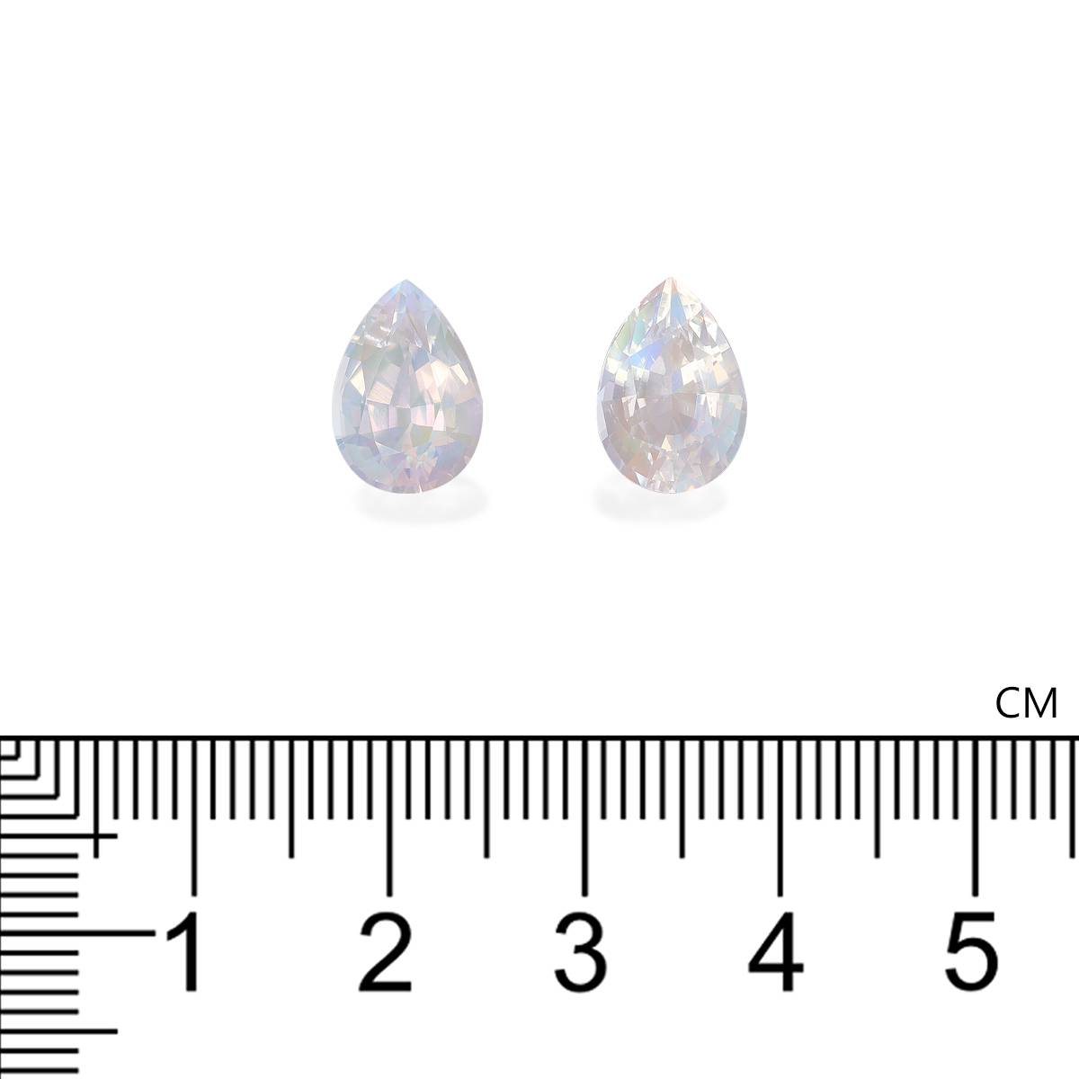mixed colour rainbow moonstone, 5.55ct pear cut — view 4