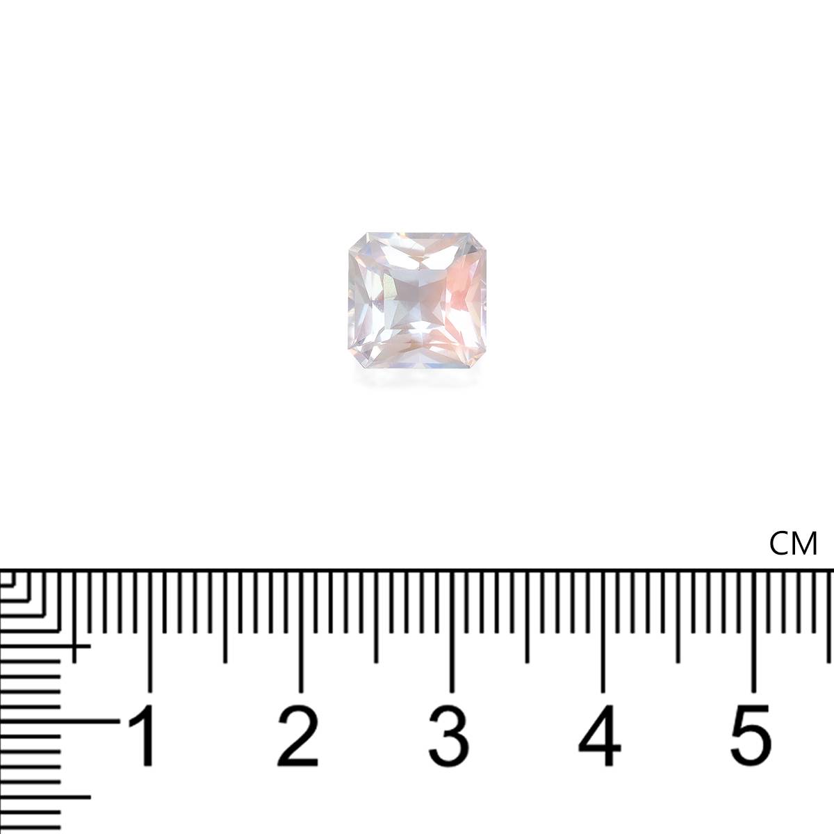 mixed colour rainbow moonstone, 3.17ct square cut — view 4
