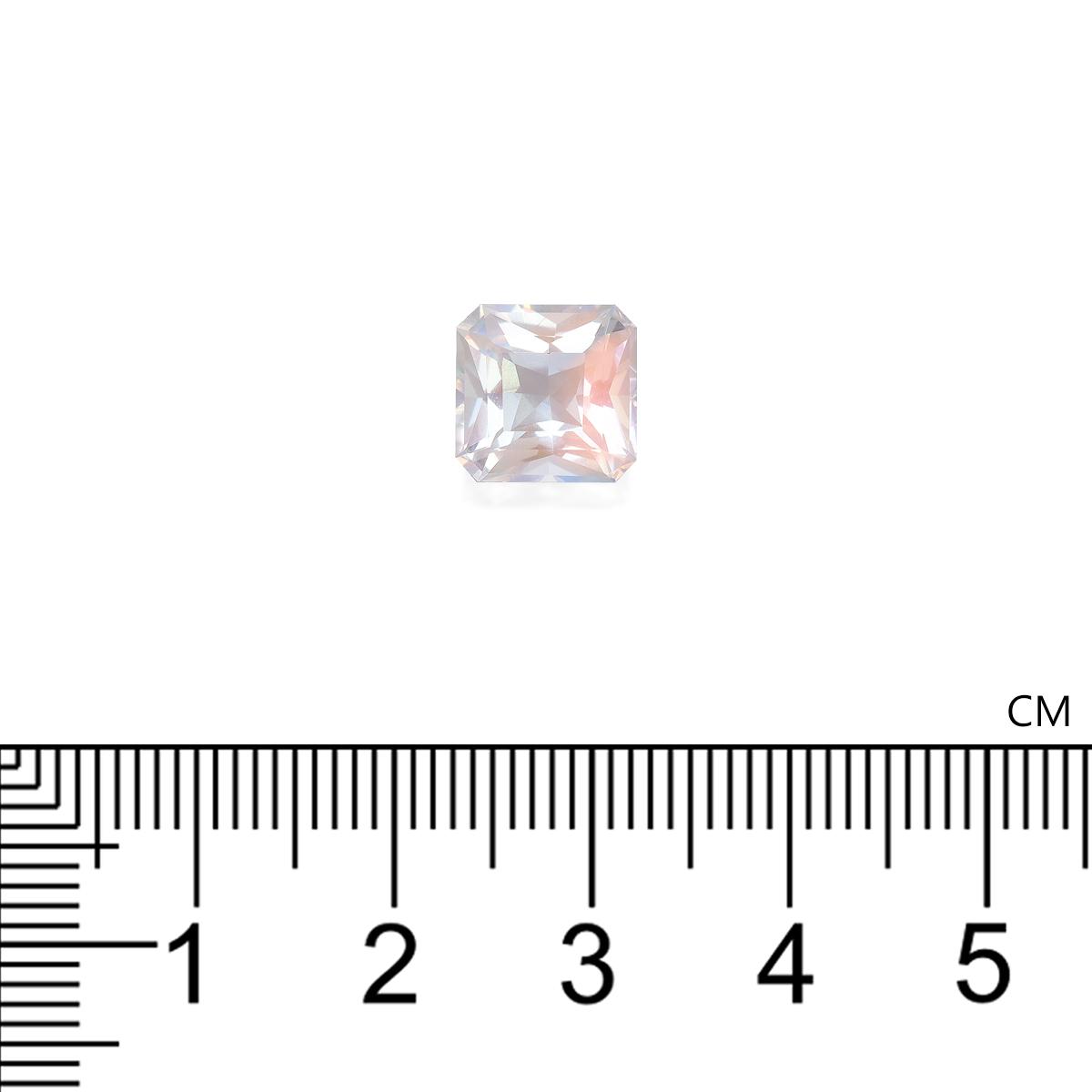 mixed colour rainbow moonstone, 3.17ct square cut — view 4
