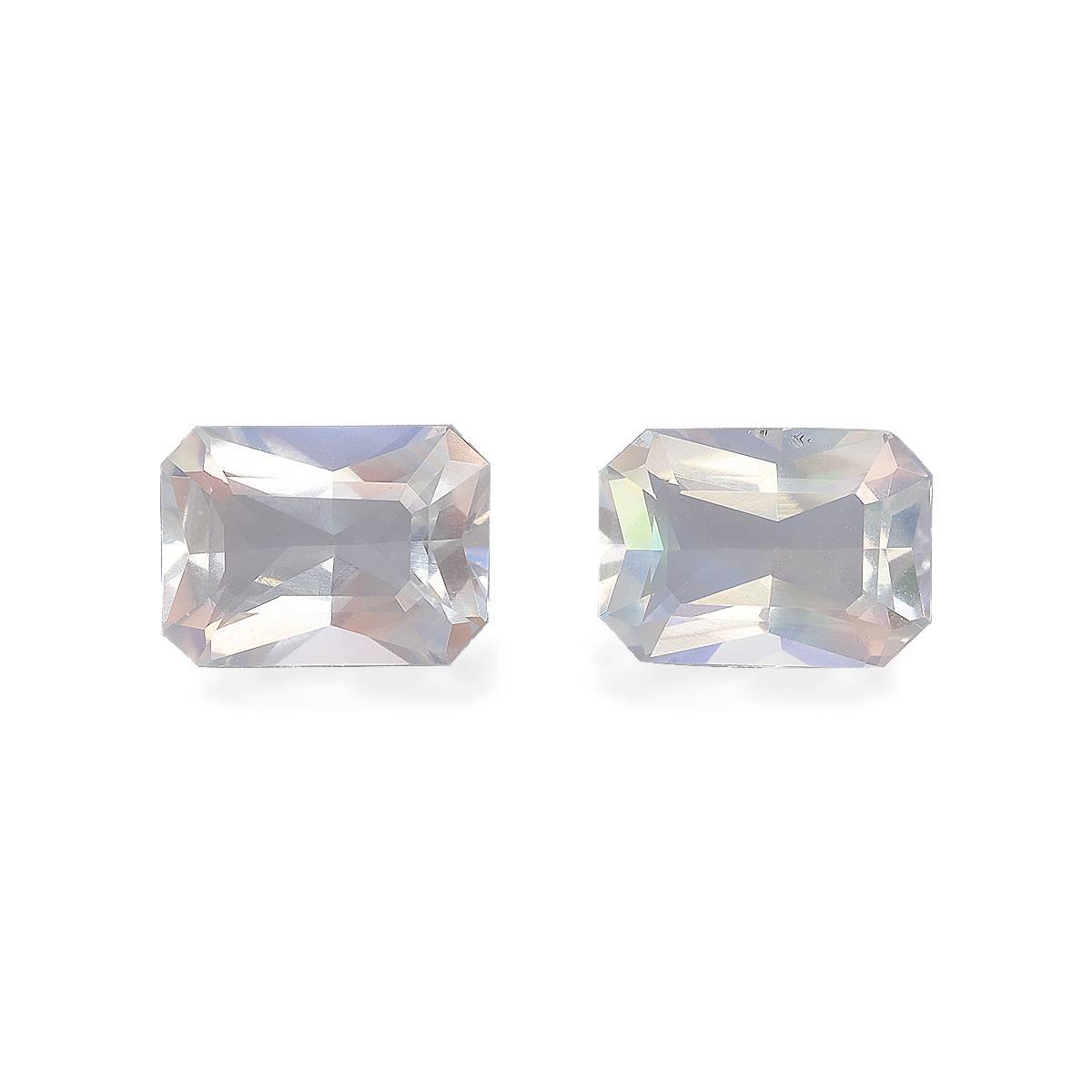 mixed colour rainbow moonstone, 4.07ct rectangular cut — main view