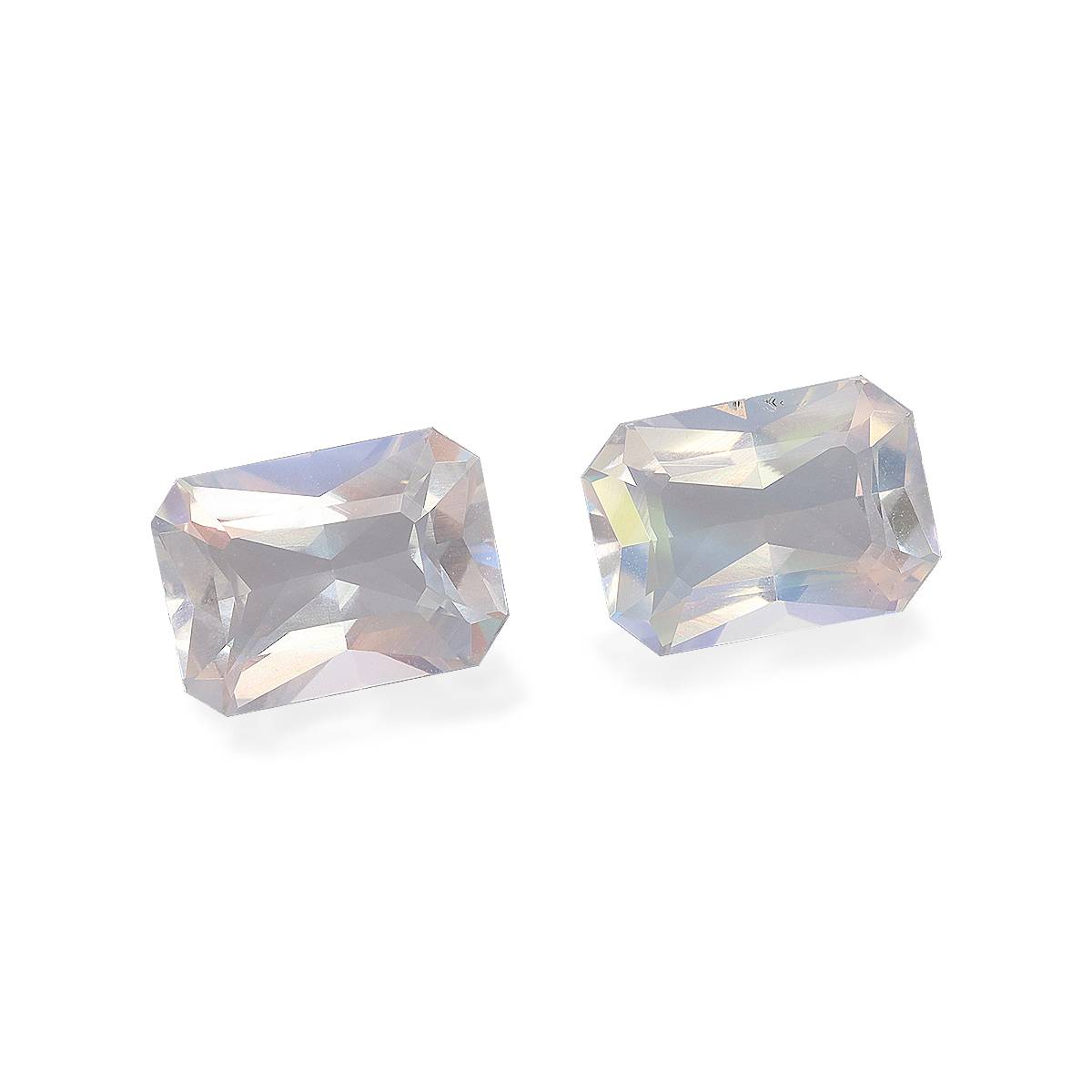 mixed colour rainbow moonstone, 4.07ct rectangular cut — view 3