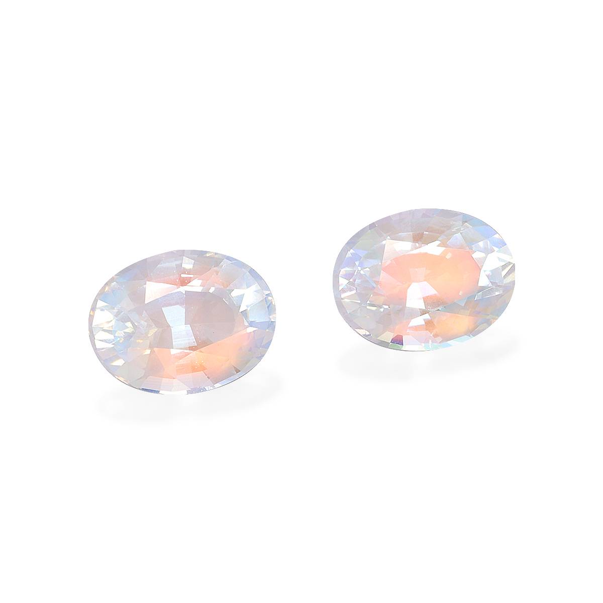 mixed colour rainbow moonstone, 6.65ct oval cut — view 3