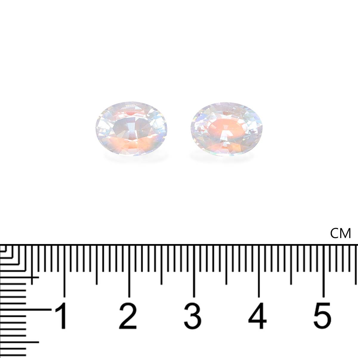 mixed colour rainbow moonstone, 6.65ct oval cut — view 4