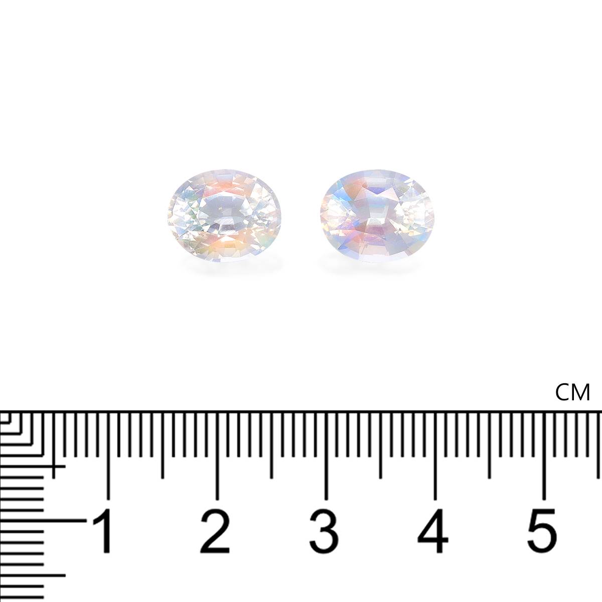 mixed colour rainbow moonstone, 6.18ct oval cut — view 4