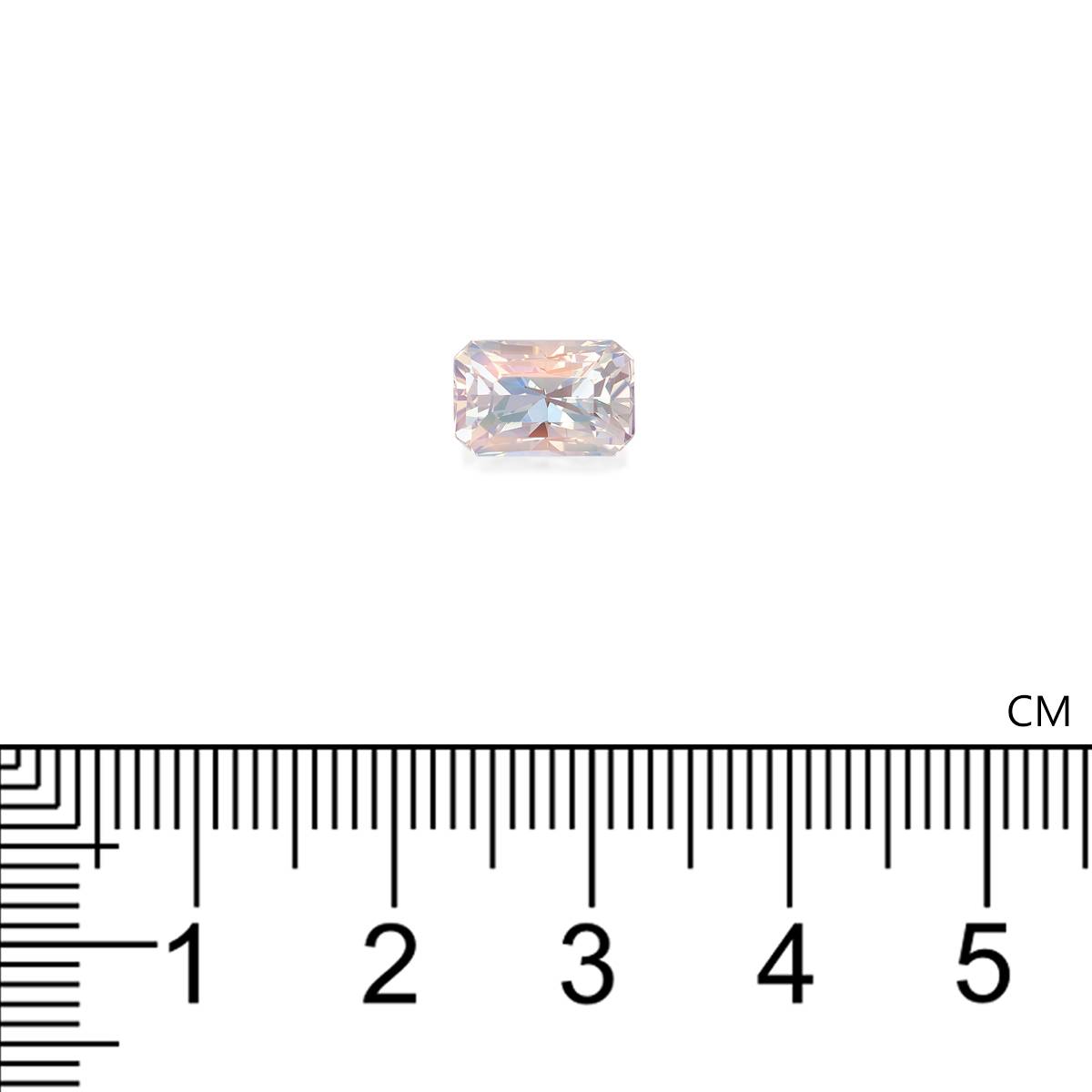 mixed colour rainbow moonstone, 2.3ct rectangular cut — view 4